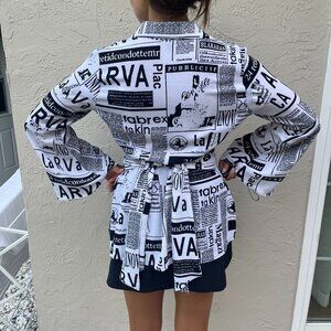 Vintage Newspaper Dress/Jacket